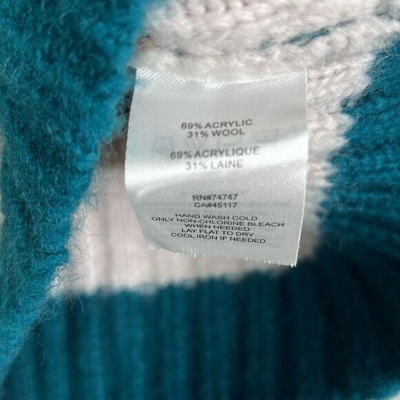 Natural Reflections Striped Knit V-Neck Sweater Women’s Size Small - Picture 6 of 9